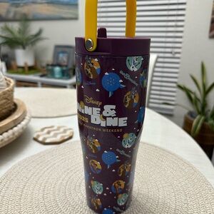 Brand New- Corkcicle 2025 Wine & Dine Disney Purple Tumbler with Yellow handle